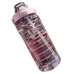 2L Large Frosted Environmental Friendly Outdoor Sports Fitness Water Bottle with Straw