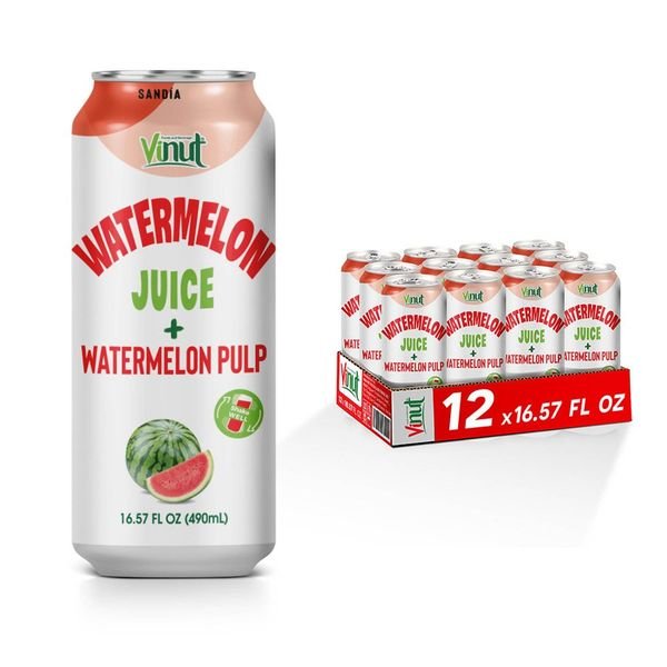 490ml Pure Watermelon Juice Drink Vinut No Sugar Added, Free Sample, Private Label, Wholesale Suppliers (OEM, ODM)